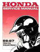 1986-1987 Honda Fortrax TRX70 Service Manual