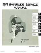 1971 Evinrude Fisherman 6HP outboards Service Repair Manual, P/N 4746