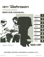1971 Johnson 125HP outboards Service Manual