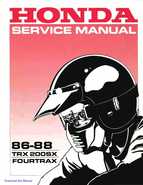 1986-1988 Honda TRX 200SX Fourtrax Service Manual