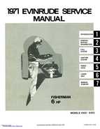 1971 Evinrude Fisherman 6HP outboards Service Repair Manual, P/N 4746