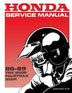 1986-1989 Honda TRX250 FourTrax 250R Service Manual