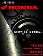 1998-2001 Honda Fourtrax Foreman TRX450S, TRX450ES Factory Service Manual