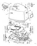 1981 235 - E235TRLCIB Motor Cover Johnson parts diagram