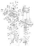 1993 225 - E225PXATS Exhaust Housing parts diagram
