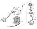 1993 3.30 - HE3RETC Recoil Starter Assembly parts diagram