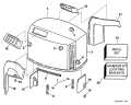 1998 150 - BE150EXECD Engine Cover Evinrude parts diagram