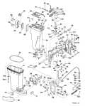 1998 40 - E40TTLECR Exhaust Housing & Stern & Swivel Bracket parts diagram