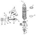 2001 135 - RE135FCSIF FFI, elec start, TNT, 25 in shaft, wht, cntr rotate Crankshaft & Pistons parts diagram