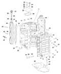 2008 200 - (90 deg V6, 3.3 L) - E200HVLSCS - (90 deg V6 3,3 L) Cylinder & Crankcase parts diagram