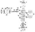 2009 90 - E90DPXSEE Crankshaft & Pistons parts diagram