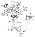 1990 45 - J45WMLESR Carburetor 55 Model 20 In. and 22.5 In. Transom Models parts diagram
