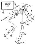 1990 15 - J15RLESR Fuel Pump Rope Start Models parts diagram