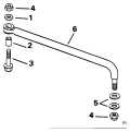 1995 115 - J115TXAOR Steering Link Kit (Without Power Trim & Tilt) parts diagram