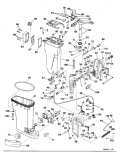 1995 40 - J40REOD Exhaust Housing & Stern & Swivel Bracket parts diagram