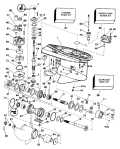 1996 150 - J150ELEDB Gearcase Counter-Rotation parts diagram