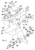 2003 90 - J90PL4STS Gearcase parts diagram