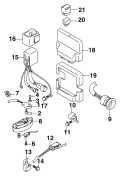 2005 225 - BJ225X4SO Engine Control Module, Power Trim/Tilt Relay & Switch parts diagram