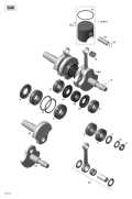 2012 Summit - SPORT 600 Crankshaft and Pistons parts diagram