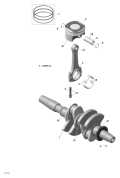 2014 SKANDIC - Skandic WT 600 ACE (4 - strokes) XU Crankshaft and Pistons parts diagram