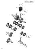 2014 SUMMIT - SP 600HOE XM 146 Crankshaft and Pistons parts diagram